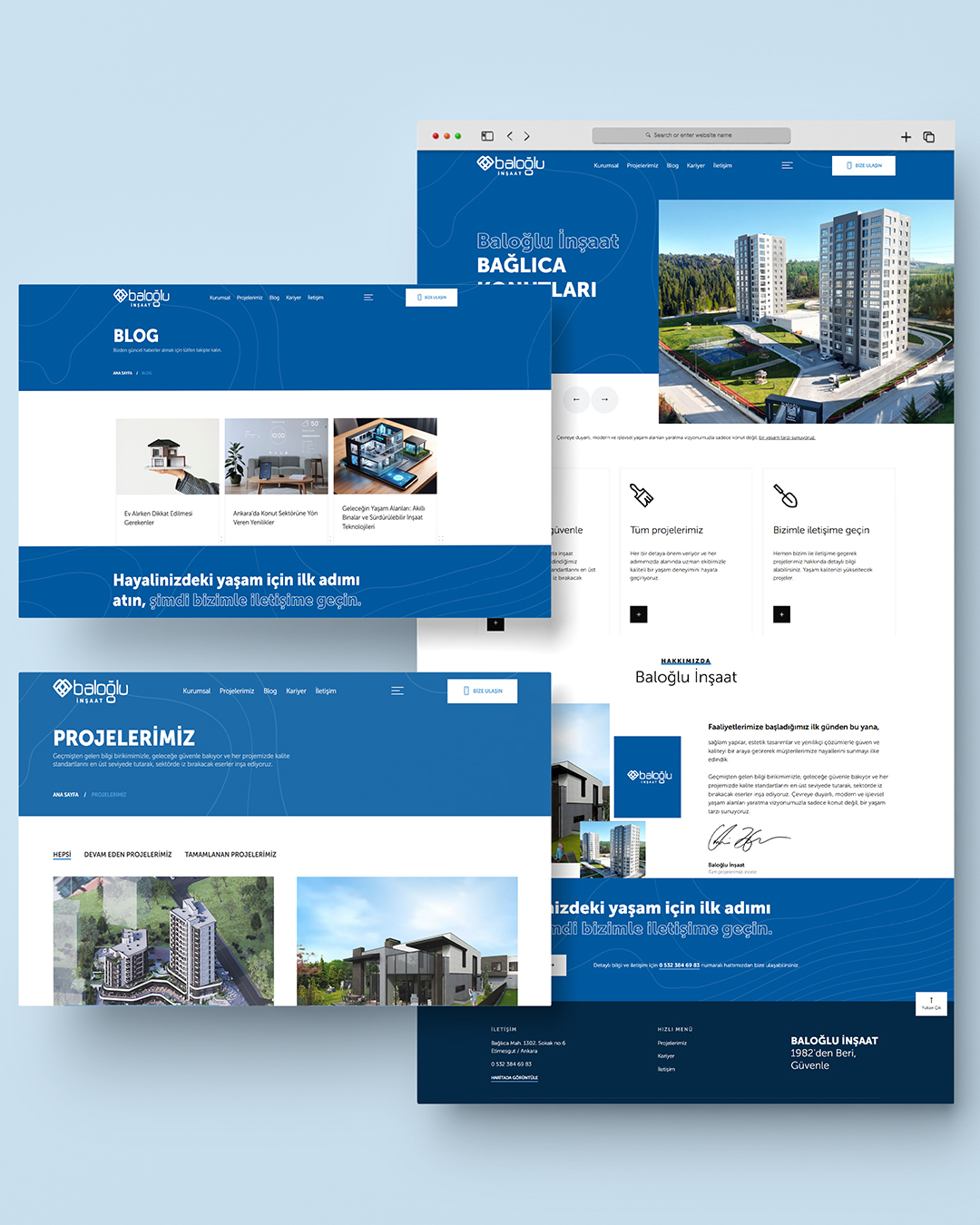 Baloğlu İnşaat Web Sitesi Tasarımı